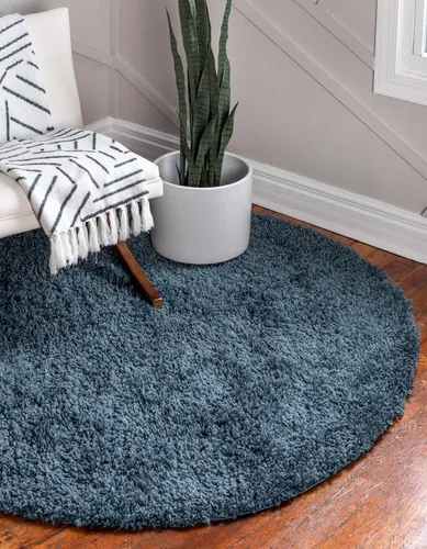 Miniatura 10 de Unique Loom Davos Shag Collection - Alfombra de área, color liso (4 pies 1 pulgada x 6 pies 1 pulgada, rectangular, color pimienta)