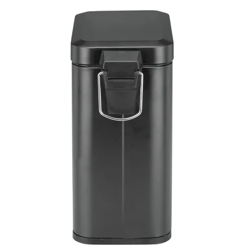 Miniatura 6 de mDesign - Cubo de basura de 1,3 galones de perfil delgado con escalón de metal, papelera, contenedor de basura, baño, tocador, dormitorio, cocina