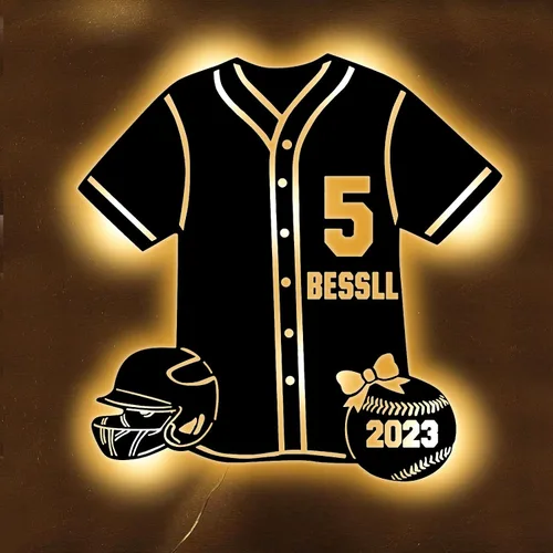 Miniatura 24 de Letrero de neón personalizado de jersey de fútbol americano, letreros de neón LED de fútbol americano para decoración de pared, alimentado por USB