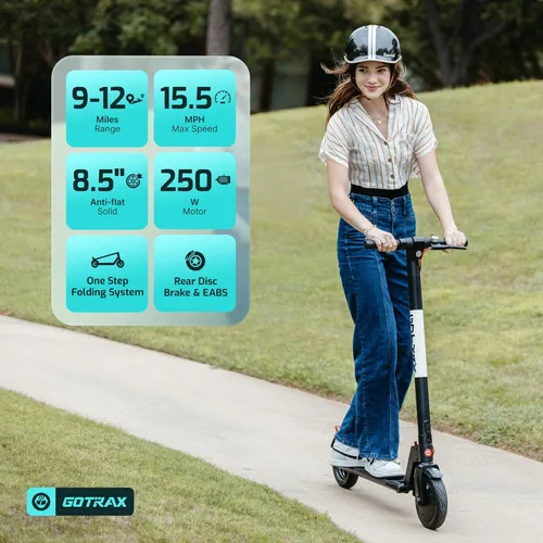 Miniatura 2 de Gotrax GXL V2 Electric Scooter for Adult, 8.5" Solid Tire Max 12 Mile 15.5Mph Speed Powered By 250W Motor, Foldable Commuting E Scooter for Adult