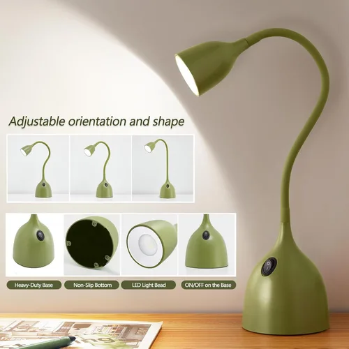 Miniatura 2 de Lámpara de Escritorio de Cuello de Cisne EJIAXIN 360° Luz de Lectura LED Flexible Lámpara de Escritorio Pequeña para Espacios Pequeños Lámpara