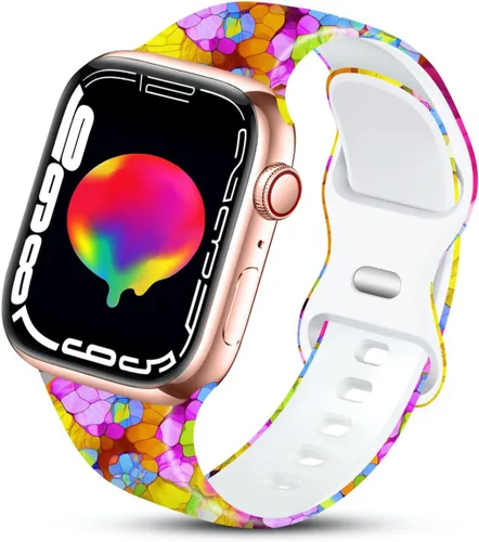 Miniatura 15 de Correa deportiva compatible con correas de Apple Watch de 1.93, 1.77, 1.73, 1.65, 1.61, 1.57, 1.49 y 1.45 pulgadas para mujeres, de silicona
