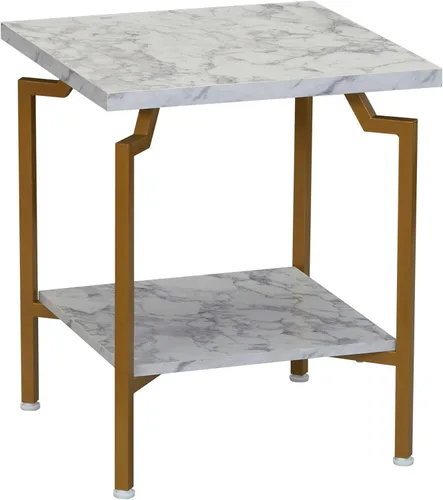 Miniatura 12 de Household Essentials Mesa de centro rectangular de hierro negro y oro