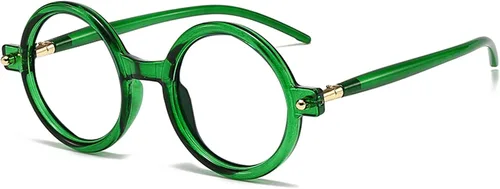 Miniatura 8 de Gafas de lectura redondas retro para mujer, bloqueo de luz azul, marcos de anteojos de gran tamaño, lente grande