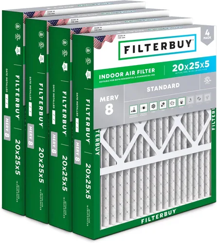 Miniatura 11 de Filterbuy Filtro de aire MERV 8 Essential Dust & Allergy Defense de 10 x 17 x 2 pulgadas (paquete de 4), filtros exteriores plisados electrostáticos