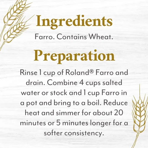 Miniatura 4 de Roland Foods Farro italiano perlado, alimento importado especializado, bolsa de 47.9 onzas, paquete de 1