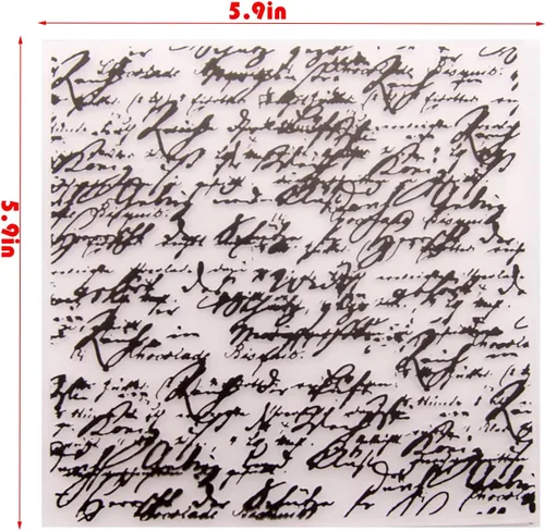 Miniatura 2 de Qoiseys Fondo de sentimiento inglés Carpetas de grabación en relieve de plástico para la fabricación de tarjetas, plantilla de máquina de estampado