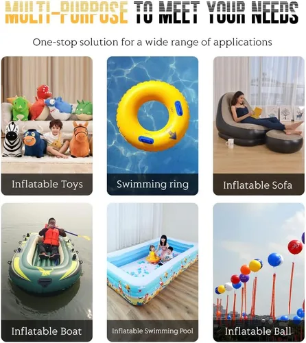 Miniatura 3 de Bomba de pie de 3L, bomba infladora de aire de fuelle para juguetes inflables de piscina, pelotas de boyas de agua, bomba de aire manual portátil