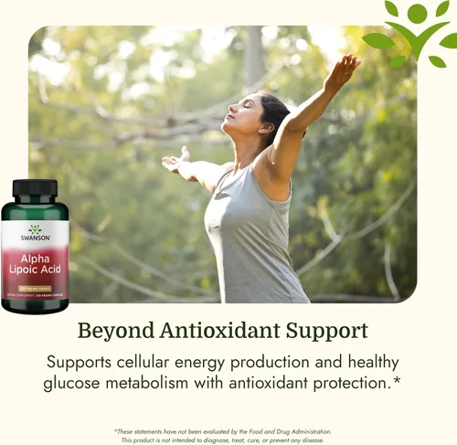 Miniatura 5 de Swanson Suplemento para la salud de ácido alfa lipoico 300 mg 120 cápsulas