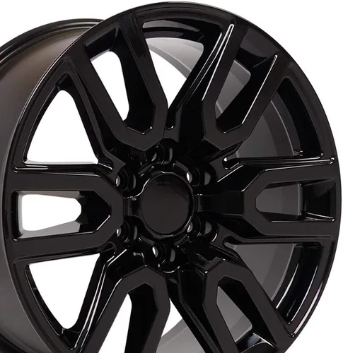 Miniatura 8 de OE Wheels CV36 20x9 Llantas negras brillantes de 20 pulgadas, juego de 4, ruedas de 6 x 139.7 – TPMS opcional y paquetes de neumáticos y llantas