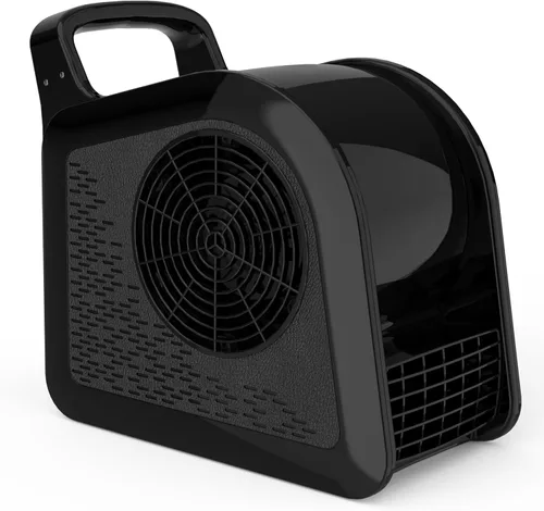 Ventilador portátil para el hogar: ventiladores de piso de alta velocidad para refrigeración y secado, motor de aire con rotación de 185° para