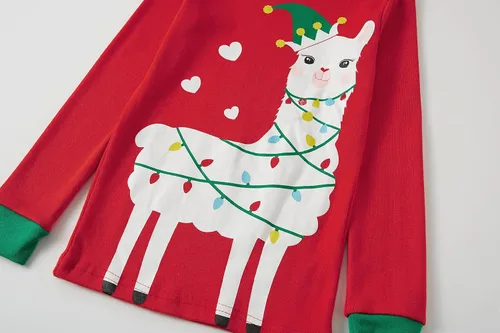 Miniatura 4 de Family Feeling Conjunto de pijama de 2 piezas para niños y niños pequeños, 100% algodón