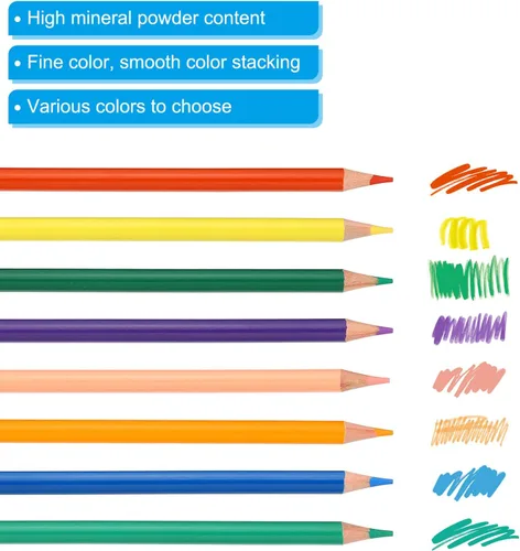Miniatura 5 de PATIKIL Juego de lápices de colores negros, 12 lápices de color al óleo, lápiz de dibujo de madera para pintura artística de artistas