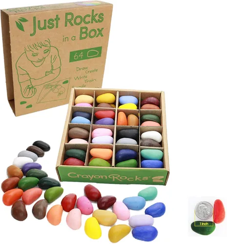 Miniatura 7 de Crayon Rocks Just Rocks in a Box, 8 colores, crayones con agarre de trípode hechos para el desarrollo de la escritura a mano en niños y niños
