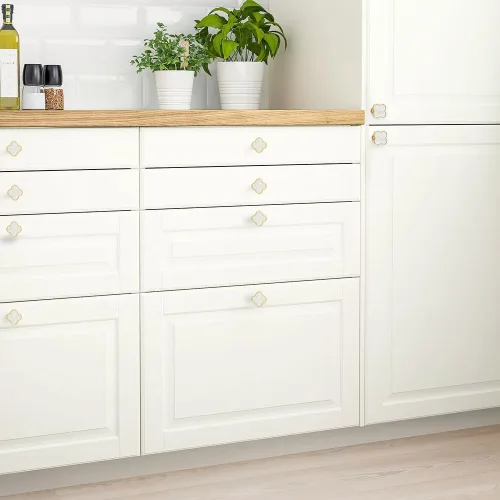 Miniatura 5 de 15 pomos de trébol, mango de trébol de cuatro hojas, tiradores creativos de cajón de gabinete, pomos dorados para muebles, aparador, armario, baño