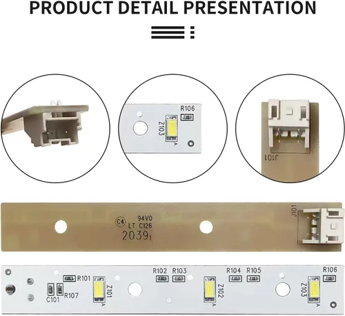 Miniatura 3 de 5 piezas WR55X26671 para refrigeradores GE, tablero de luz LED, compatible con refrigeradores GE, congelador, refrigerador, placa de luz, pieza