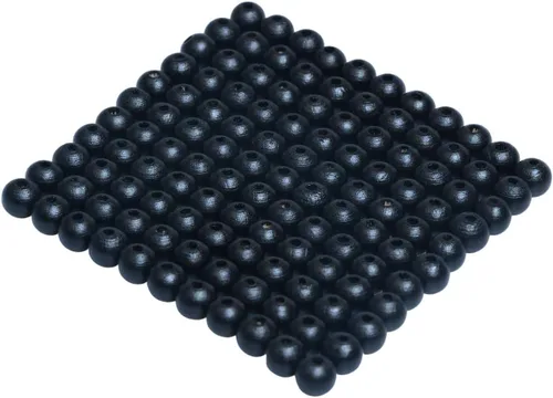 Miniatura 45 de 1000 cuentas de madera negras de 0.236 pulgadas a granel, cuentas espaciadoras sueltas de madera para manualidades hechas a mano, agujero de 0.079