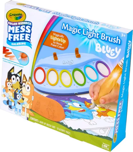 Miniatura 6 de Crayola Bluey Color Wonder Magic Light Brush - Estación de pintura sin desorden para niños, regalos, juguetes y actividades Bluey para niños
