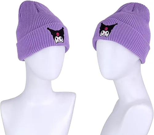Miniatura 2 de AgaShi Gorro de invierno Kawaii con diseño de dibujos animados, cálido, con puños, para mujeres y niñas