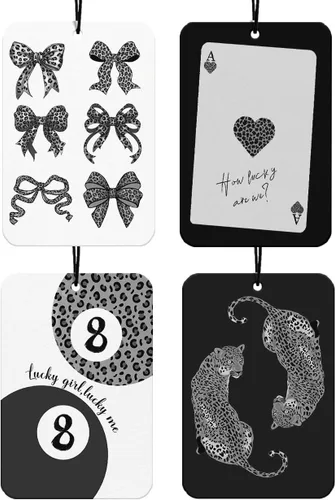 Miniatura 35 de Black Bows - Ambientador occidental para automóvil, 4 piezas, Let's Go Girls Cowgirls Western accesorios para colgar para automóvil, decoración
