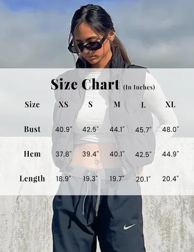 Miniatura 6 de UANEO Chaleco acolchado recortado para mujer, con cremallera, cuello alto, sin mangas, acolchado