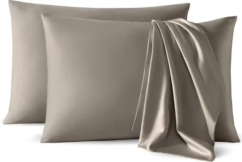 Miniatura 9 de CirclesHome Fundas de almohada de tamaño estándar, fundas de almohada de mezcla de algodón satinado, fundas de almohada suaves y cómodas, protegen