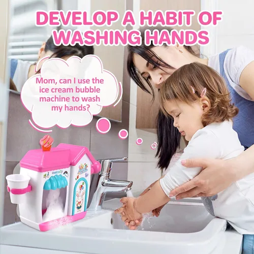 Miniatura 7 de Gretex Juguetes de Baño para Niñas Pequeñas de 3 4 5 6 7 8 Años, Juguete de Baño Fabricante de Helados de Burbujas, Juguetes de Ducha, Juguetes