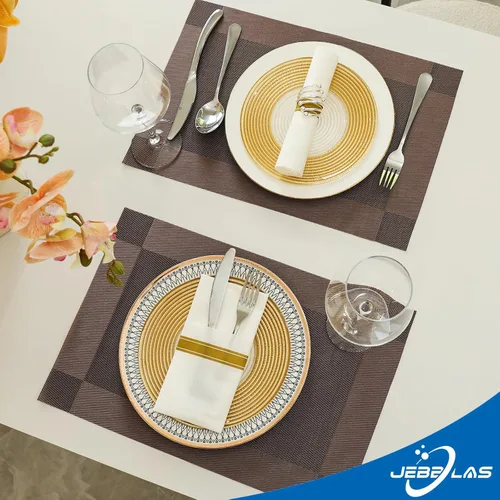 Miniatura 3 de JEBBLAS Paquete de 50 servilletas desechables con tacto de lino, bolsillo integrado para cubiertos, servilletas decorativas de boda, servilletas