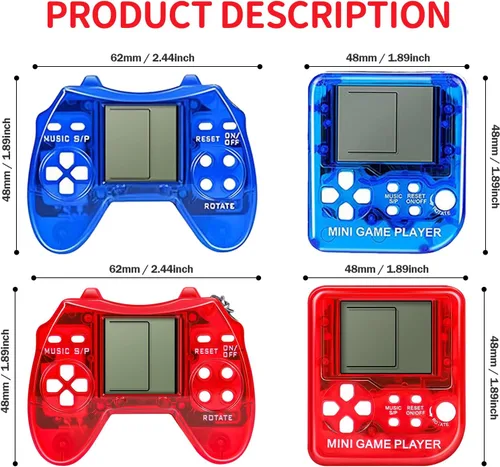 Miniatura 2 de SSRMX 24 piezas de recuerdos de fiesta de videojuegos para niños, mini llavero de juegos de arcade, regalos de fiesta de cumpleaños, premios de aula