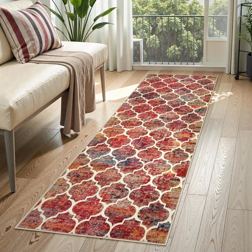 Miniatura 43 de Lahome Alfombra marroquí para pasillo – Alfombra antideslizante lavable de 2 x 6 pies con parte trasera de goma, suave y no desprende pelo, alfombra