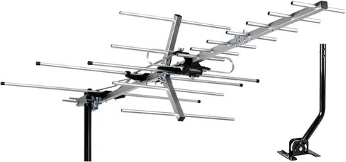Five Star - Antena de TV para interiores y exteriores Yagi satelital HD con hasta 200 millas de alcance, antena para instalar en ático o techo,