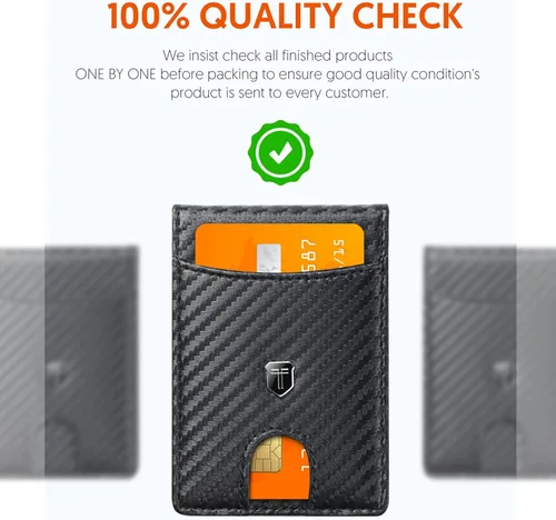 Miniatura 7 de Toughergun Slim Wallet for Men Wallet with Money Clip RFID Wallet with ID Window Quick Card Front Pocket