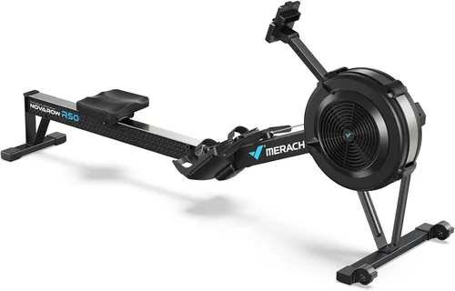 Miniatura 10 de MERACH Máquina de remo profesional para interiores, máquinas de remo ajustables de resistencia al aire para el hogar, asiento ergonómico cómodo