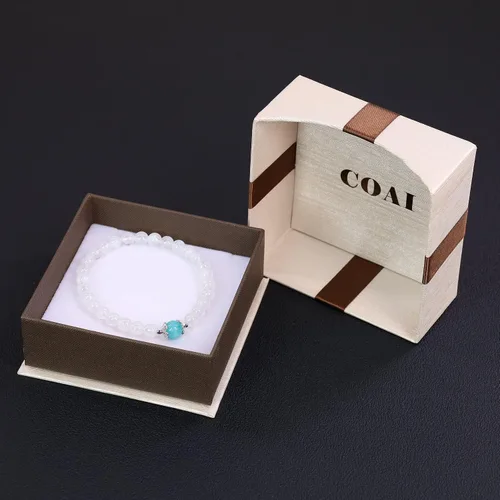 Miniatura 7 de COAI Pulsera de piedra lunar de amazonita para mujer