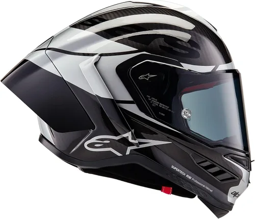 Miniatura 5 de Alpinestars Casco Supertech R10 Element, de fibra de carbono, diseño aerodinámico de cara completa, ventilación y seguridad, certificado DOT y ECE