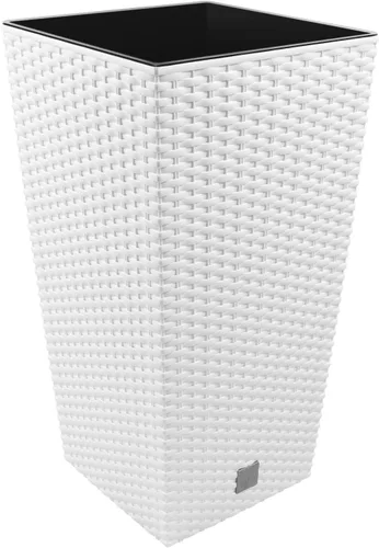 Miniatura 8 de Prosper Plast - Maceta de plástico de ratán alto, color antracita, 15.7 in x 15.7 in x 29.5 in (largo x ancho), capacidad de 91.5 L, adecuada
