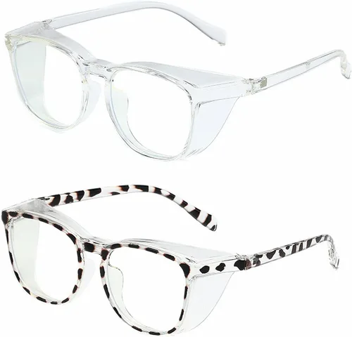 Miniatura 18 de Anteojos de seguridad que no se empañan, con protección UV400, lentes con bloqueo de luz azul para hombres y mujeres, anteojos transparentes