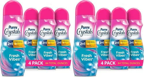 Miniatura 11 de Purex Crystals Reforzador de aroma en el lavado, Fabulosamente Fresco, 21 oz (Paquete de 4), Tecnología de frescura duradera y eliminación de olores