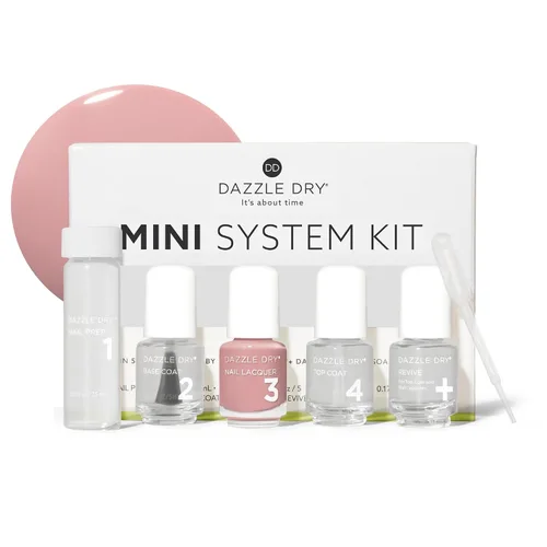 Miniatura 11 de Dazzle Dry Mini Kit Sistema de 4 Pasos - Carnival Coral, un coral brillante y contundente de cobertura completa. Crema de cobertura completa.