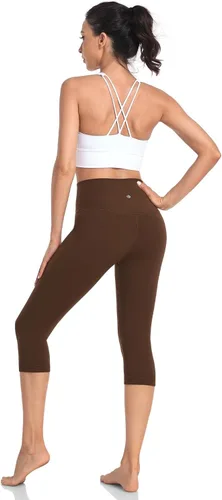 Miniatura 4 de HeyNuts Leggings capri de yoga de cintura alta, con control de abdomen, pantalones de yoga recortados de 19 a 21 pulgadas