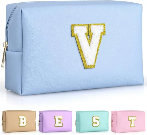 Miniatura 88 de TOPEAST - Bolso de maquillaje para mujer, G Blanco nacarado-rosa