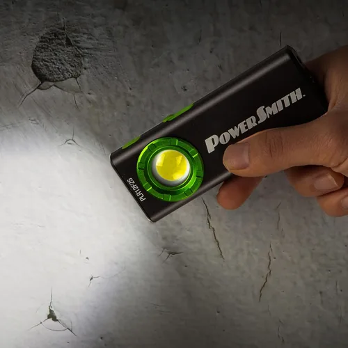 Miniatura 8 de PowerSmith Linterna EDC recargable, banco de energía de 1200 lúmenes linterna plana delgada con carcasa de metal, clip de bolsillo magnético, cable