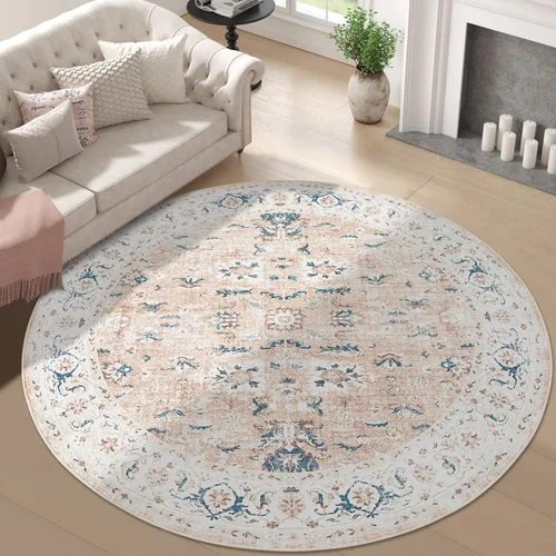 Miniatura 42 de jinchan Alfombra de entrada de 2 x 3 pulgadas, lavable, diseño floral vintage, tapete pequeño para interiores, bohemio, ligero, delgado