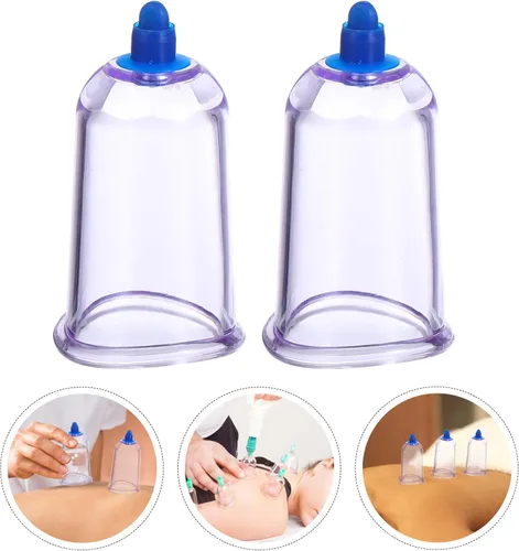 Miniatura 6 de 2 unids dispositivo de terapia de ventosas masaje herramienta de espalda china ventosas terapia bomba Hijama terapia física taza azul