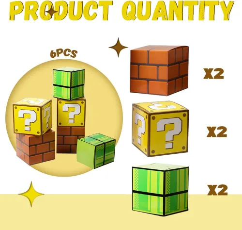 Miniatura 3 de 6 cajas grandes de fiesta para fiesta de cumpleaños, caja de tubos de ladrillo para fiesta de juegos, cajas de accesorios de fiesta