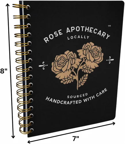 Miniatura 2 de Cuaderno de diario con pestañas Schitt's Creek - Rose Apothecary, encuadernado en espiral, 144 páginas rayadas, 8 x 7 pulgadas