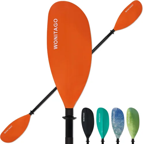 Miniatura 9 de Remos de Kayak con Eje de Aleación y Pala de PP, Remos Flotantes para Kayak, Ajustables 230-250 cm/90-98 Pulgadas, 210-230 cm/82-90 Pulgadas Verde