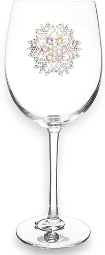 Miniatura 4 de THE QUEENS' JEWELS Copa de vino con pie con joyas de árbol de Navidad, 21 oz. - Única, cumpleaños, linda, divertida, vacaciones, sin pintar
