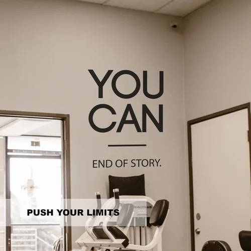 You Can End of Story - Calcomanía motivacional de pared para gimnasio, yoga, ejercicio, fitness, entrenamiento, arte inspirador para pared, aula,