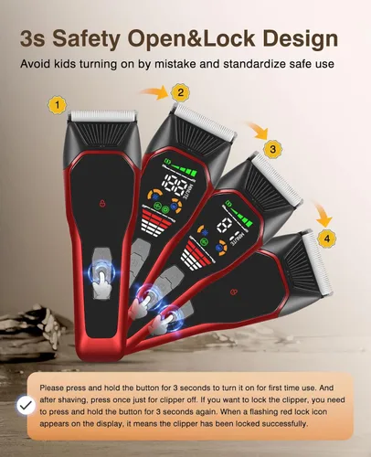 Miniatura 5 de Cortadora de pelo eléctrica inalámbrica para mascotas grandes, kits de aseo de perros de motor silencioso y fuerte de dos velocidades con hoja ancha